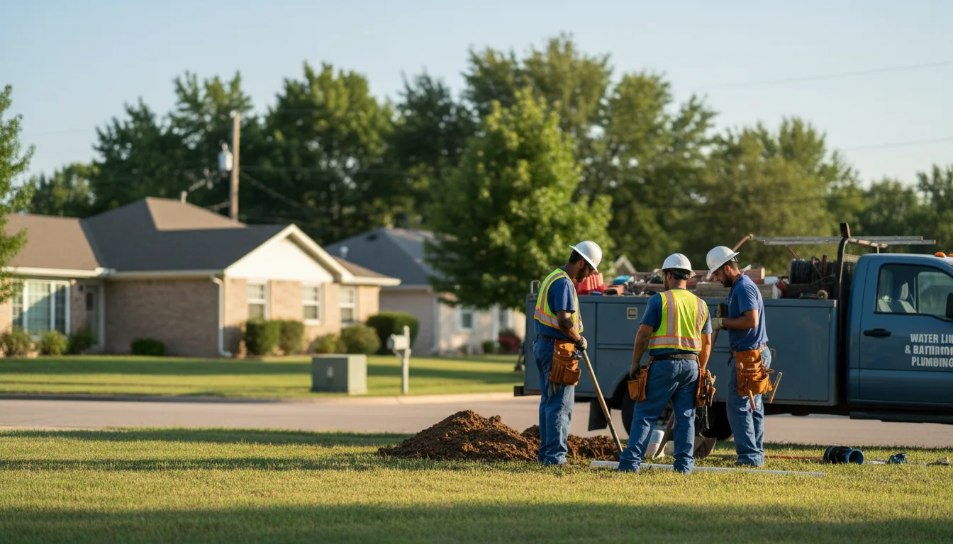 Residential water line and bathroom plumbing service in Josephine, PA